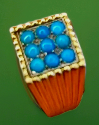 Bague 18k massif - or,