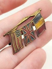 Broche Badge insigne militaire Militaria WW2 Les Alliés Belgique USA GB Brooch