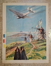 Geo Ham - Mon Tour Du Monde En Avion - Tirage Lithographique Avant Impression 