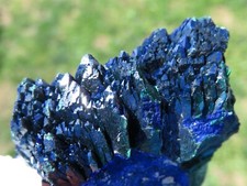 Minéraux Cristaux De Azurite Avec Malachite Veloutée Sonora, au Mexique
