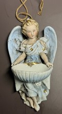 Ancien Vieux bénitier ange