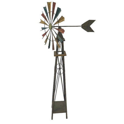 Moulin vent fer 52x42x126cm - moulin,