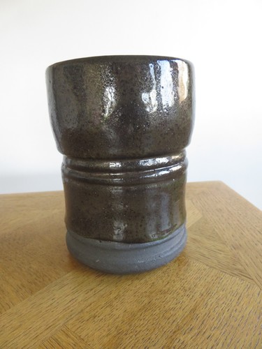 Vase ceramique noir glacure - vase, a