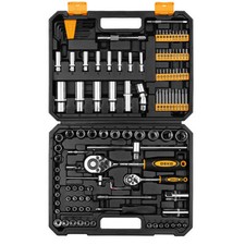 TOP PROMO COFFRET CLIQUETS DOUILLES COURTES, LONGUES 1/4, 1/2 EMBOUT ACCESSOIRE