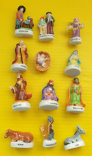 Fève - 12  Santons de crèche  Marie Joseph Jésus Ange Rois Mage Boeuf Ane Berger