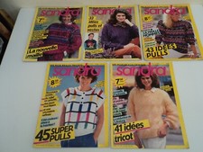 5 catalogues SANDRA laine tricot " LES PLUS BEAUX TRICOTS "modèles été/automne