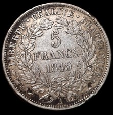 5 Francs 1849 A Ceres