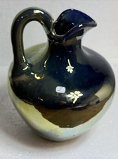 Grès flammé bleu métal RAMBERVILLERS -  PICHET CRUCHE BROC Signée N.1