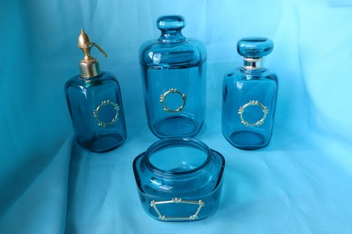 Lots flacons bleus - ,