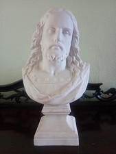 Villenauxe Aube - Buste Jésus Christ - 33 cm - Porcelaine biscuit - début XXe