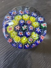 ANCIENNE SULFURE PRESSE PAPIER MILLEFIORI MURANO