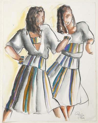 Dessins vintage femme porträt - dessins,