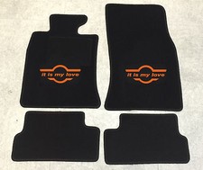 Tapis De Voiture Tapis Pour Mini Cooper II R56 Noir Orange 2006-11 4 Pièces Neuf