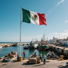 Drapeau du Mexique Tissu En