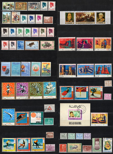 Lot timbres divers monde - timbres,