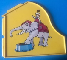 Playmobil détail  pièce de rechange cirque Romani : 1 Plaque Motif Éléphant