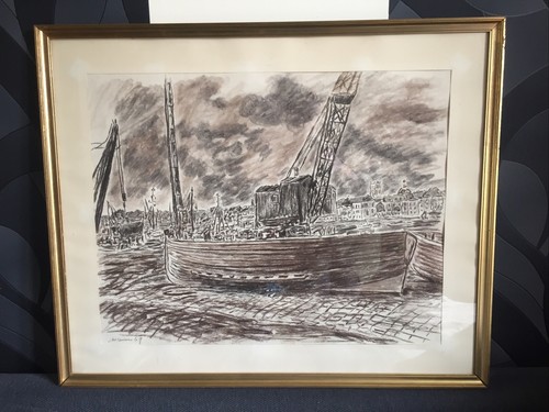 Dessin oeuvre signee port art - oeuvre,