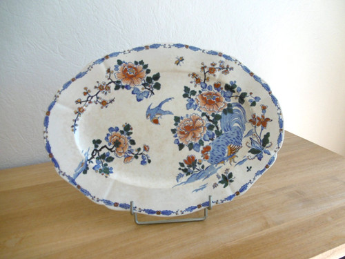 Plat ovale faience gien - gien, decor