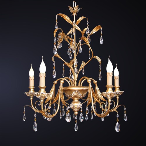 Lustre lumières fer forgé - lustre,