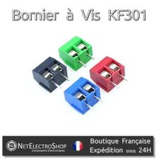 Bornier à Vis 5mm KF301 2P à Souder, PCB CI, Breadboard, 5 à 25pcs, Assortiment