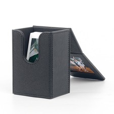 Grande boîte de rangement photo PVC pour photos 3 pouces et cartes à jeux marr