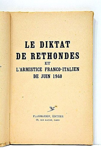 Diktat rethondes et - le,