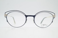 Lunettes BAJAZZO ARTbox Ida 2 Bleu Argent Or Ovale Monture De Lunettes Neuve