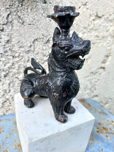 Ancienne sculpture chien - sculpture, de