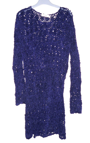 Pull robe dentelle long - robe,