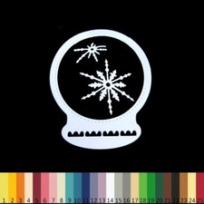 2 Découpes en papier _ BOULE DE NEIGE FLOCONS 8,5X7cm _ Die cut scrapb carterie 