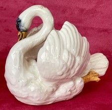 JARDINIERE CYGNE EN BARBOTINE DE  DELPHIN MASSIER VALLAURIS