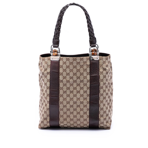 Gucci large toile - large, bamboo