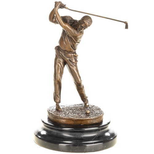 Sculpture golfeur en - sculpture,