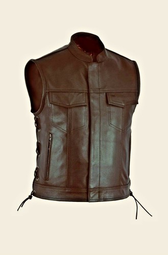 Soa men leather vest anarchy - vest,