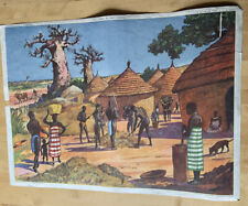 Affiche scolaire.tableau de géographie.collection Rossignol. Recto verso