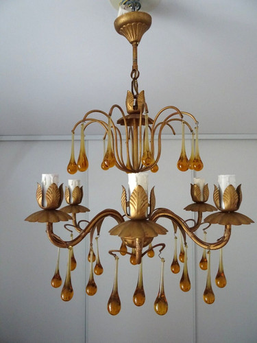 Lustre gouttes verre - lustre, de