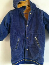 MANTEAU BLEU DUR / JAUNE