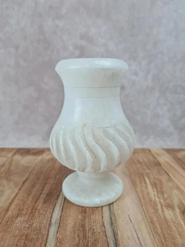 Vase ancien albâtre blanc - vase,