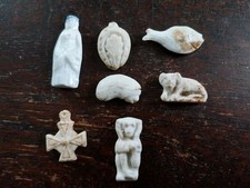 LOT DE 7 FEVES ANCIENNES EN CERAMIQUE 1ere EPOQUE