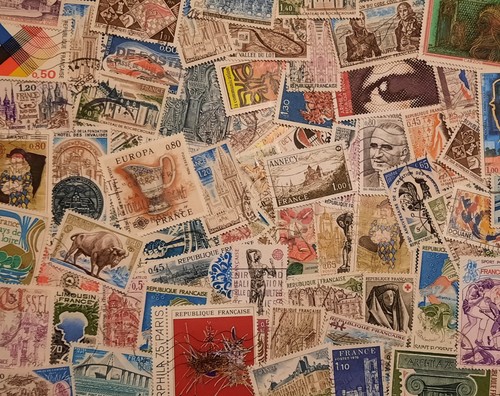 Lot 100 timbres oblitérés - lot,