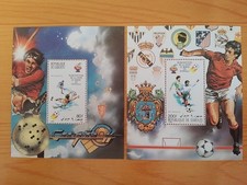 Djibouti 80f 200f Football Espagne 82 MNH neuf PA147 148 1982 Bloc Luxe 