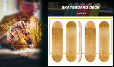 Skateboard Deck Brillant 8,0 x 31 " Pouces Fabriqués En 7 Couches Ahorn Bois