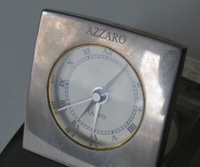 montre de bureau acier  azzaro  ims mecacier  horloge reveil