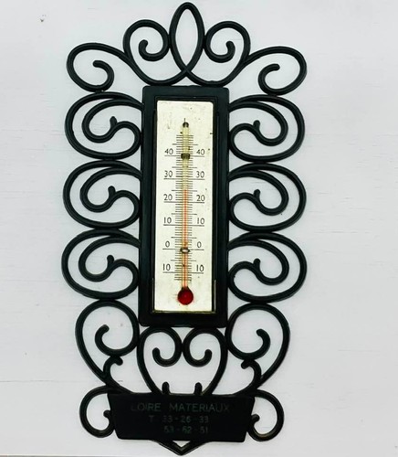 Ancien thermomètre noir - ancien,