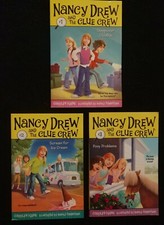 Lot 3 NANCY DREW AND THE CLUE CREW PB Books 1-3 Girl Kids Mystery Carolyn Keene