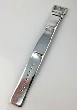 Cinturino D&G Dolce Et Gabbana 24Mm Vera Pelle Montre Strap Couleur Argent