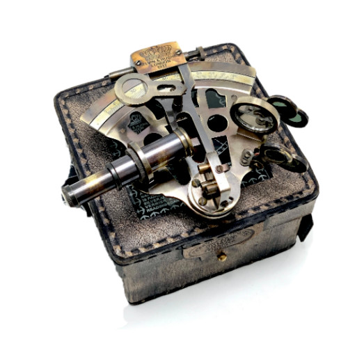 Ancien sextant laiton - sextant, en