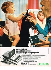 PUBLICITE ADVERTISING 014   1969   PHILIPS   magnétophone K7 2