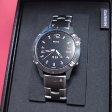 Montre GPS d'occasion GARMIN FENIX 6 Sapphire Ti bracelet titane gris 47 mm u...