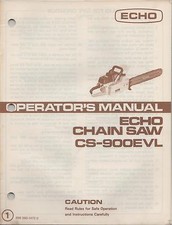 ECHO CHAIN SAW OPERATOR"S
